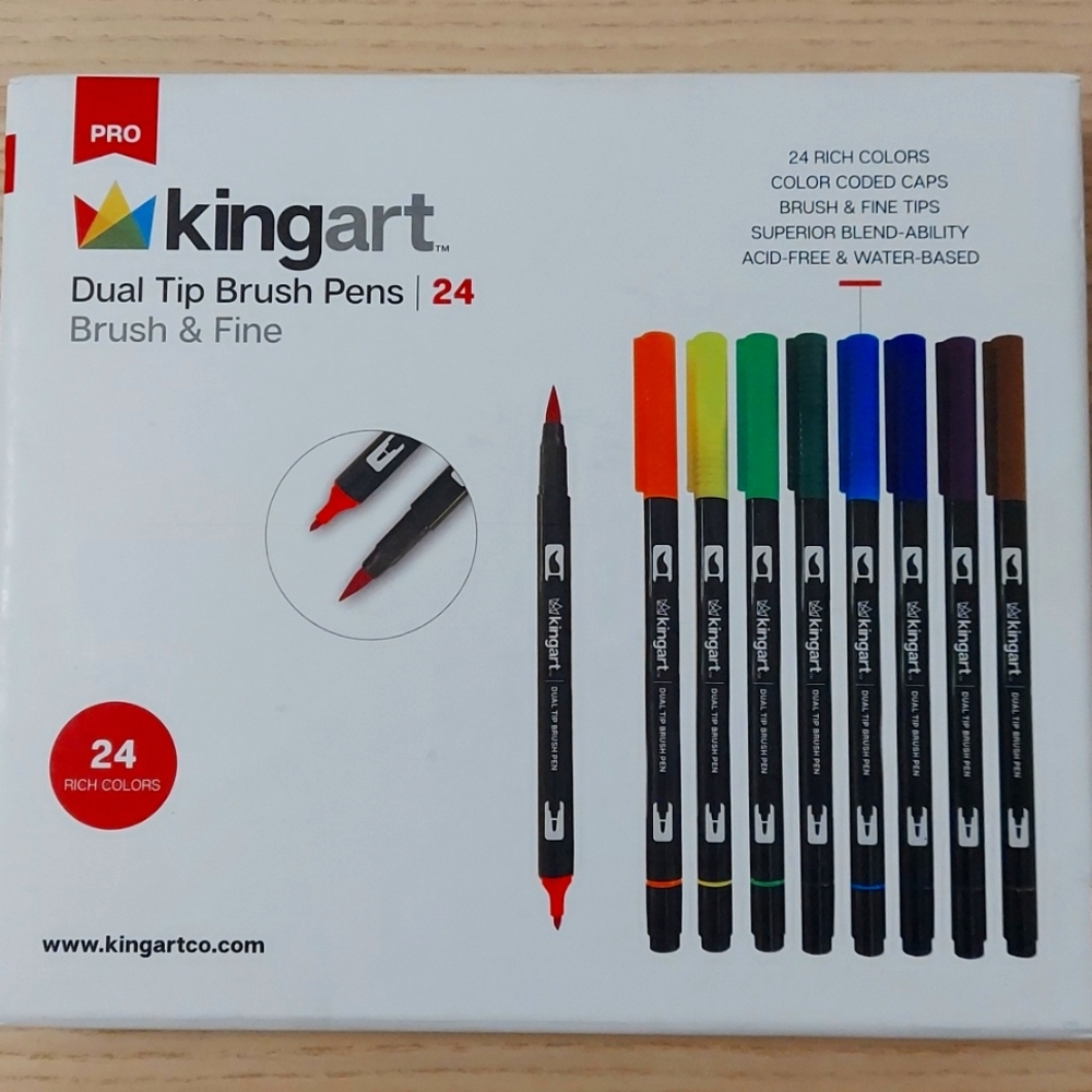 Dual Tip Brush Pens 24